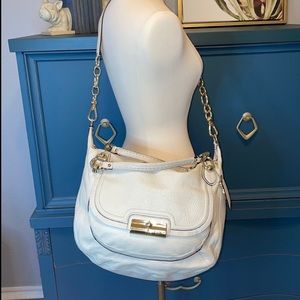 Double Limited Edition Coach Kristin Elevated Goat Leather Sage Round Satchel